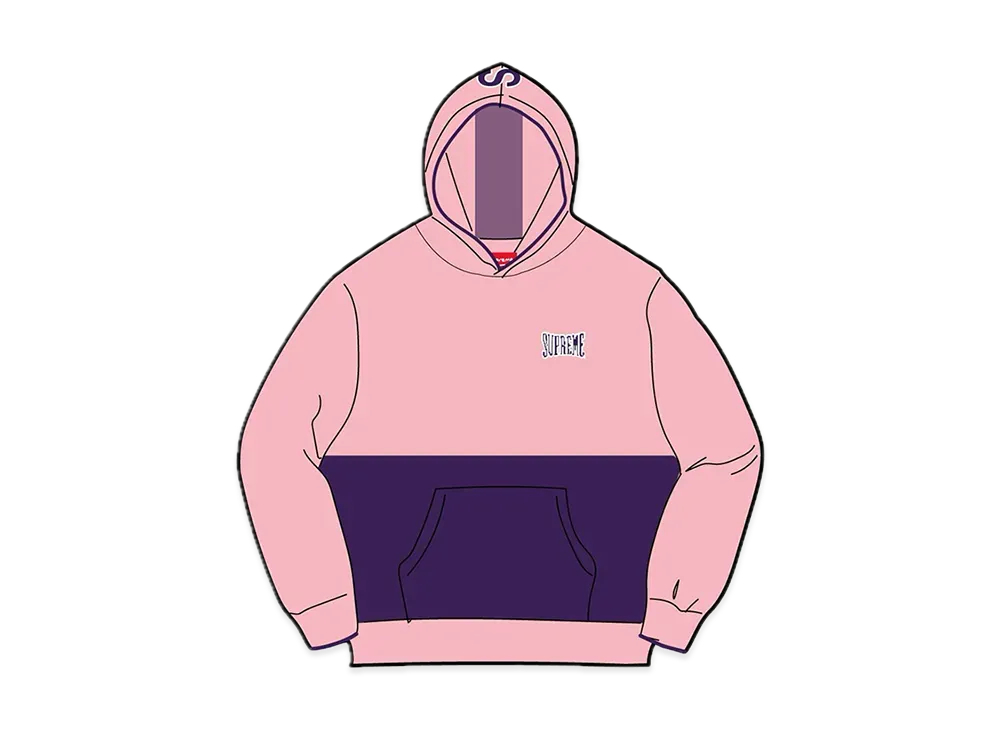 Supreme 2-Tone Hooded Sweater "Pink"