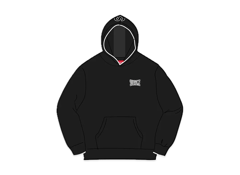 Supreme 2-Tone Hooded Sweater "Black"