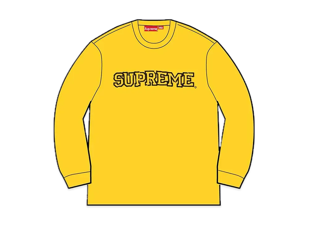 Supreme Shattered Logo Crewneck "Yellow"