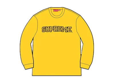 Supreme Shattered Logo Crewneck "Yellow"