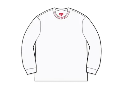 Supreme Stars Collar L/S Top "White"