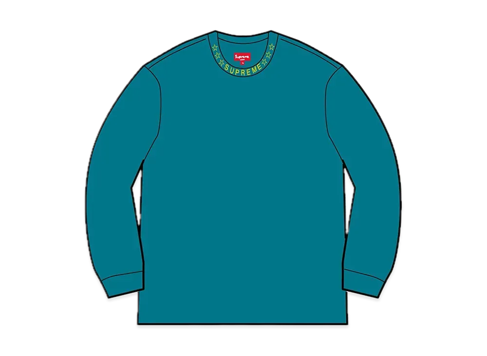 シュプリーム スターズ カラー エルエス トップ "アクア"