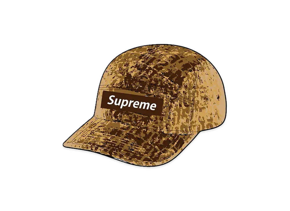 Supreme Velvet Pattern Camp Cap "Brown"