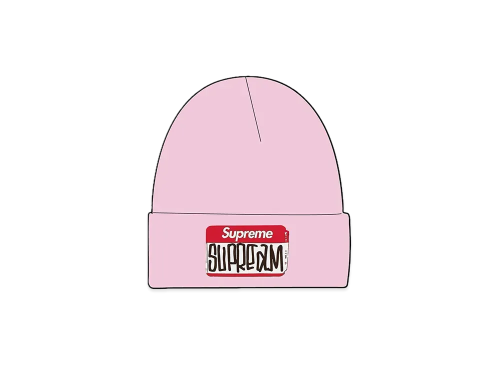 Supreme Gonz Nametag Beanie "Pink"