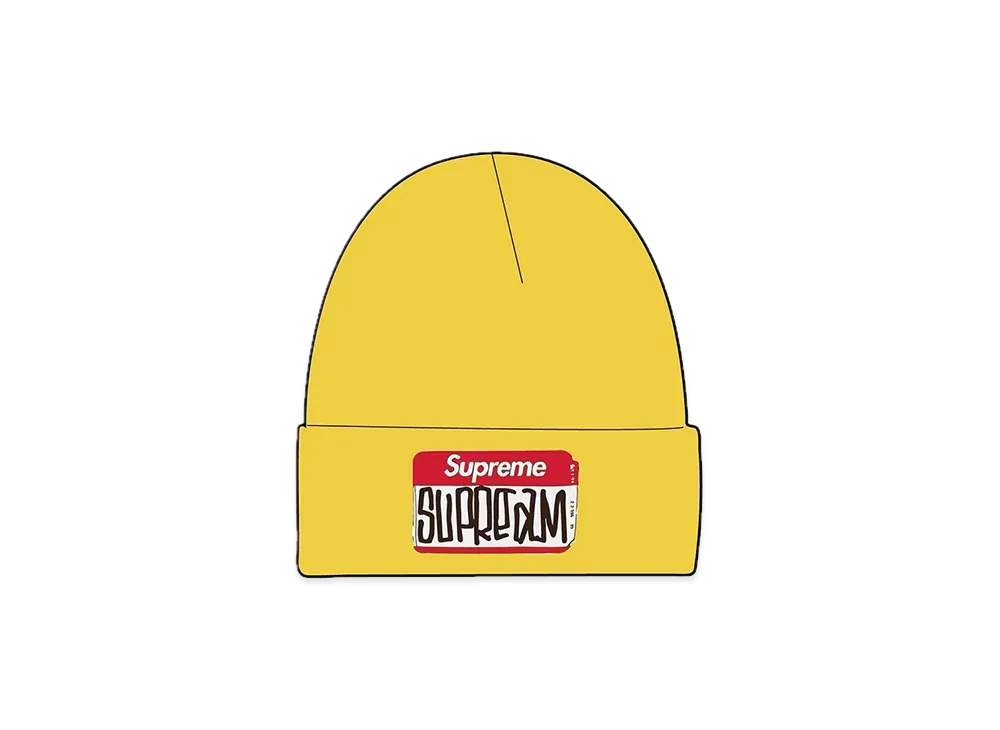 Supreme Gonz Nametag Beanie "Yellow"