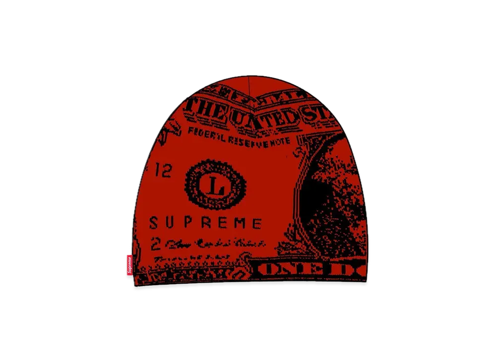 Supreme Dollar Beanie "Red"