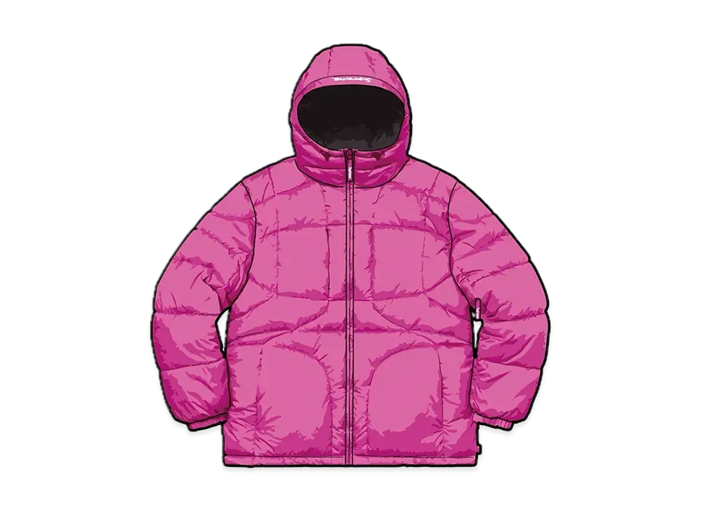 シュプリーム ワープ フーディー パフィー ジャケット "フクシア"