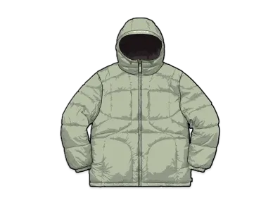 Supreme Warp Hooded Puffy Jacket "Sage"