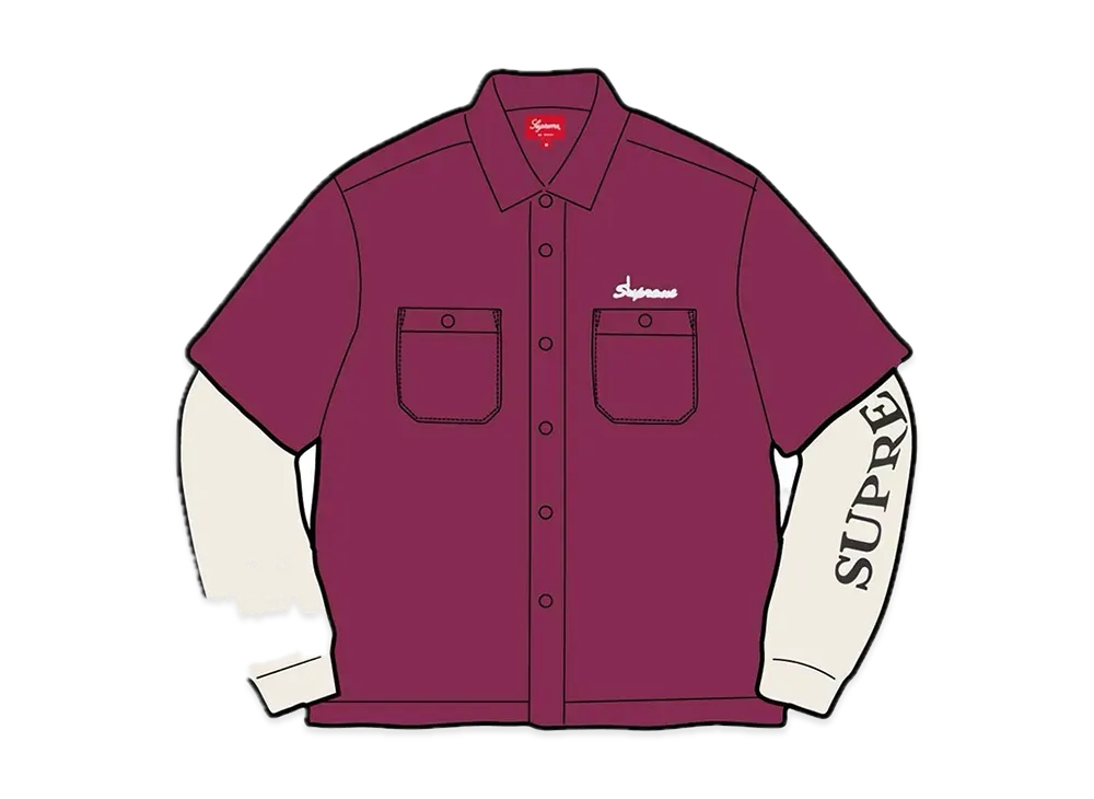 Supreme Thermal Work Shirt "Dusty Maroon"