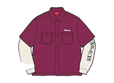 Supreme Thermal Work Shirt "Dusty Maroon"