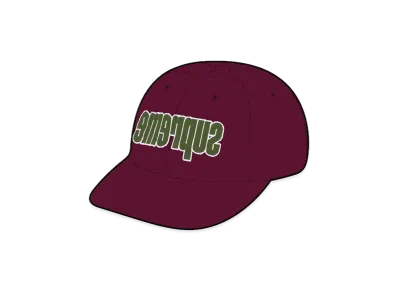 Supreme Reverse Logo 6-Panel "Burgundy"