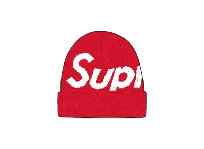 Supreme Big Logo Beanie "Red"