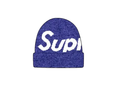 Supreme Big Logo Beanie "Blue Static"