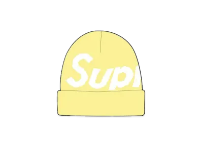 Supreme Big Logo Beanie "Yellow"