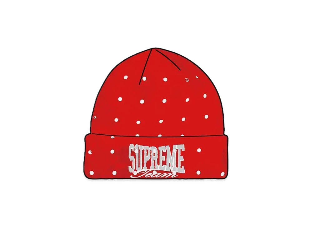 Supreme New Era Rhinestone Beanie "Burnt Red"
