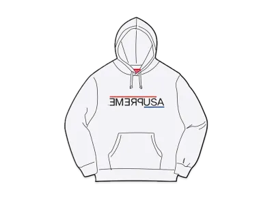 Supreme USA Hooded Sweatshirt "Grey"