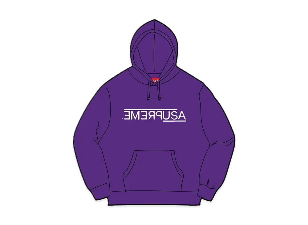 Supreme USA Hooded Sweatshirt "Purple"
