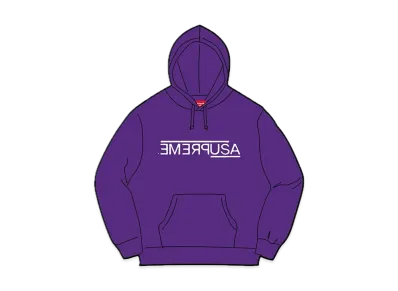 Supreme USA Hooded Sweatshirt "Purple"