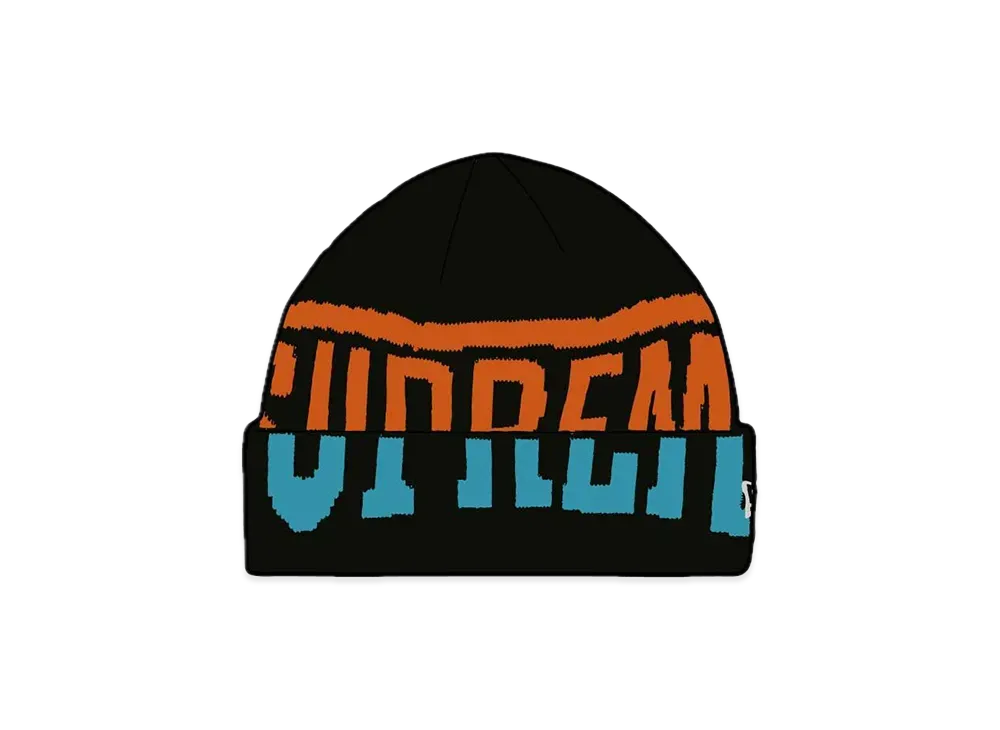 Supreme New Era 2-Tone Logo Beanie "Black"