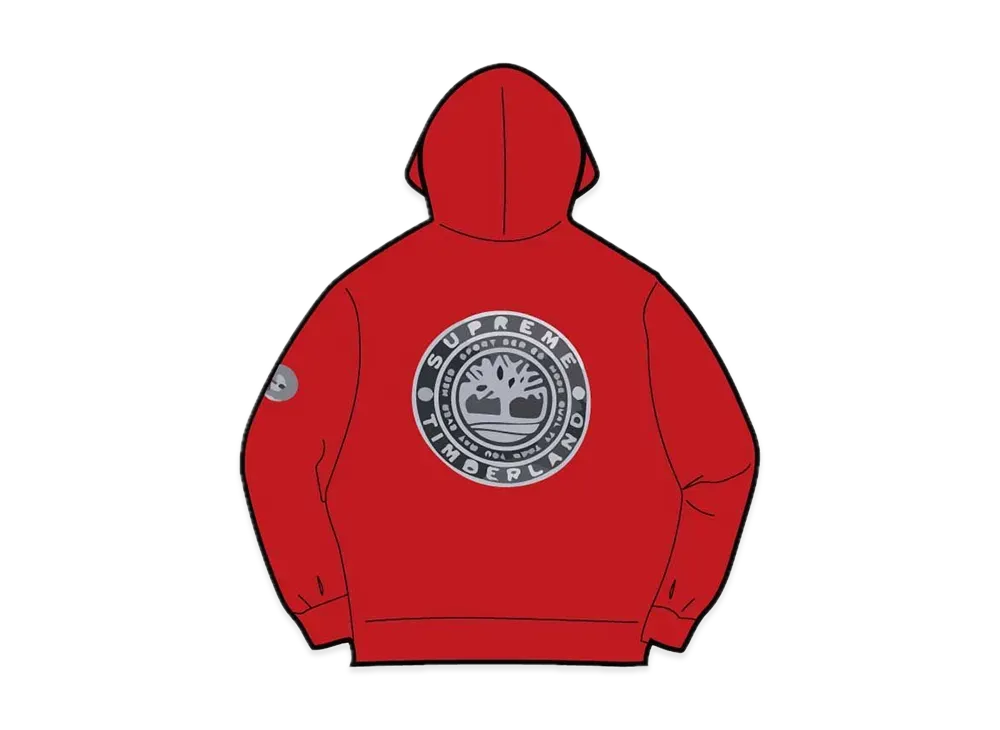 Supreme Timberland Hooded Sweatshirt "Red"