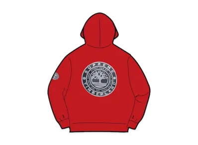 Supreme Timberland Hooded Sweatshirt "Red"
