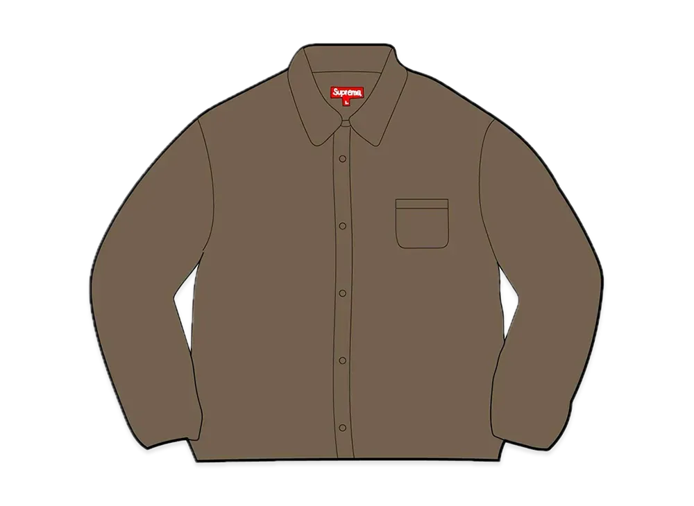 Supreme Leather Shirt "Olive"