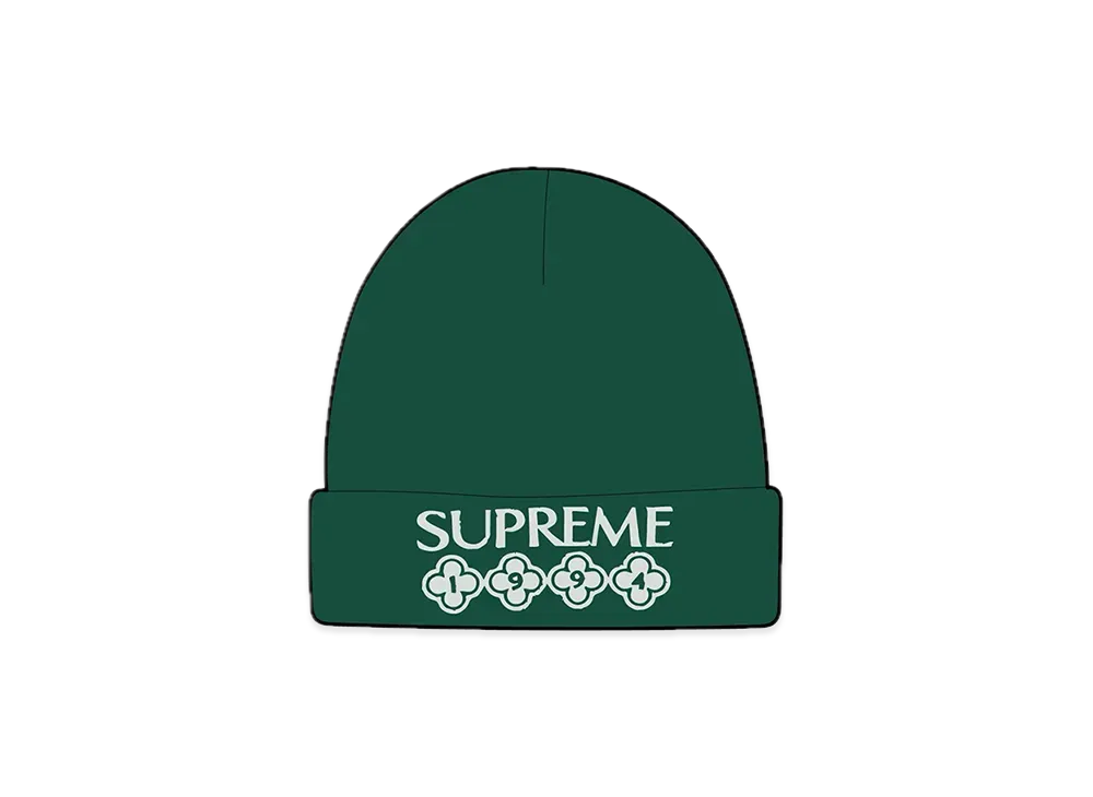 Supreme Glitter Beanie "Dark Green"