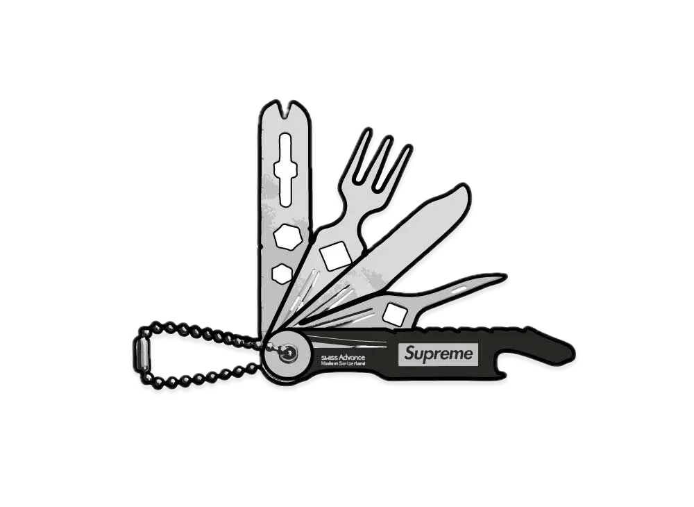 Supreme x Swiss Advance Crono N5 Pocket Knife "Black"