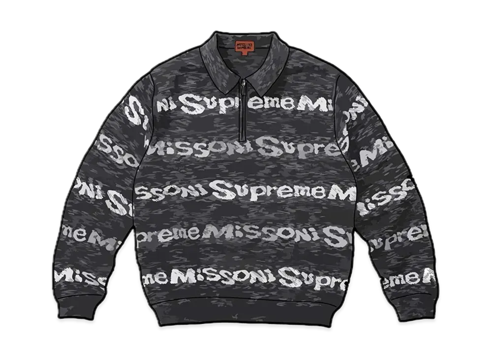 Supreme / Missoni Zip L/S Polo "Black"