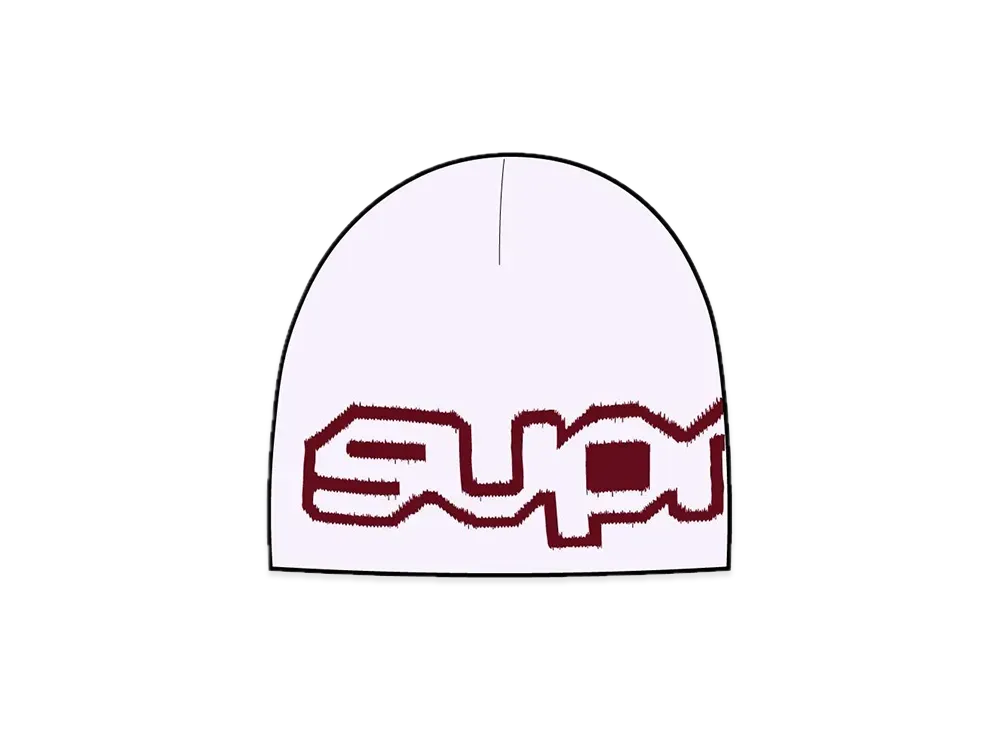 Supreme Wrap Logo Beanie "White"