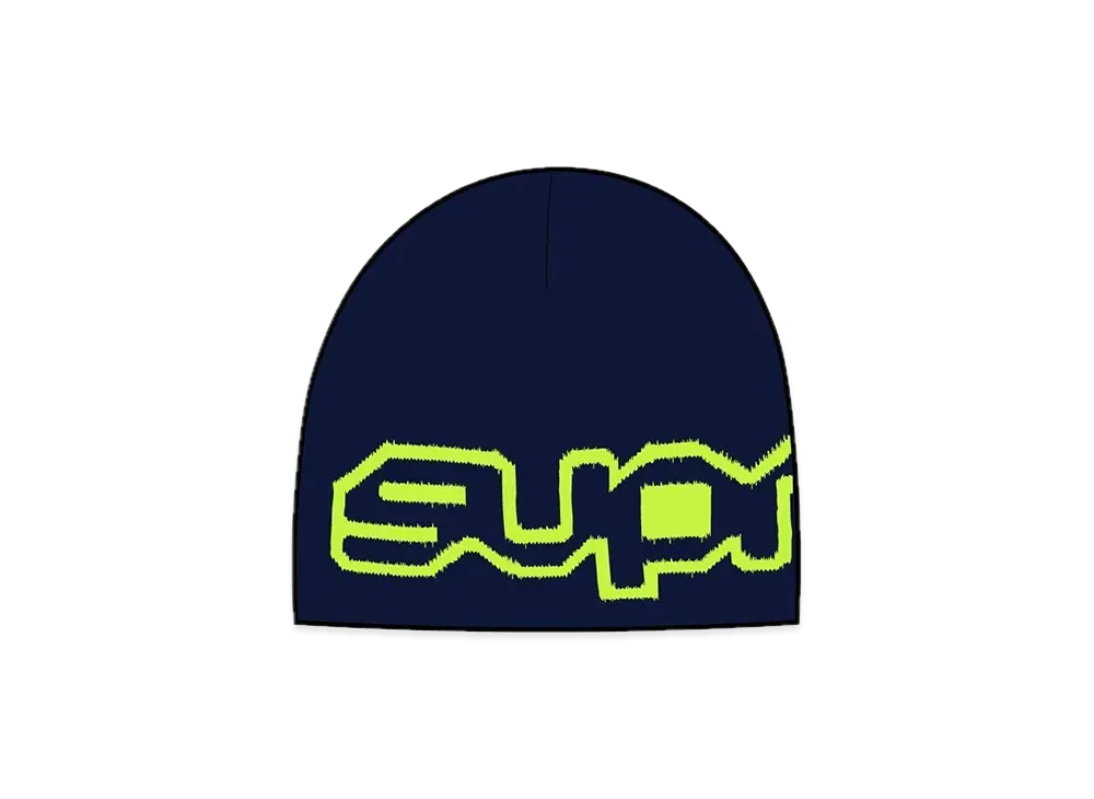 Supreme Wrap Logo Beanie "Navy"