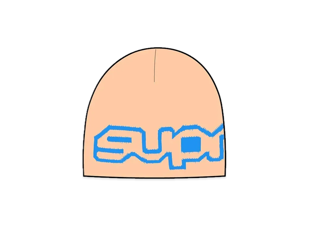 Supreme Wrap Logo Beanie "Peach"