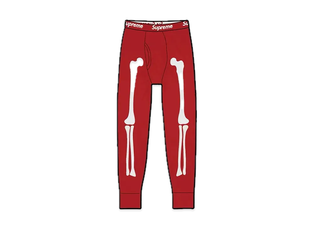 Supreme x Hanes Bones Thermal Pant (1 Pack) "Red"