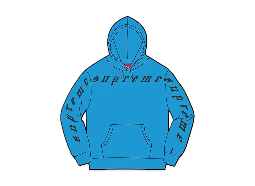Supreme Raised Embroidery Hooded Sweatshirt "Bright Royal"
