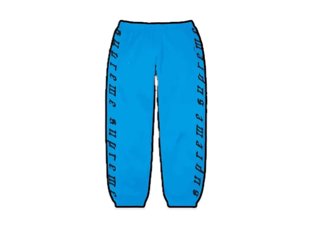シュプリーム レイズド エンブロイダリー スウェットパンツ "ブライト ロイヤル"