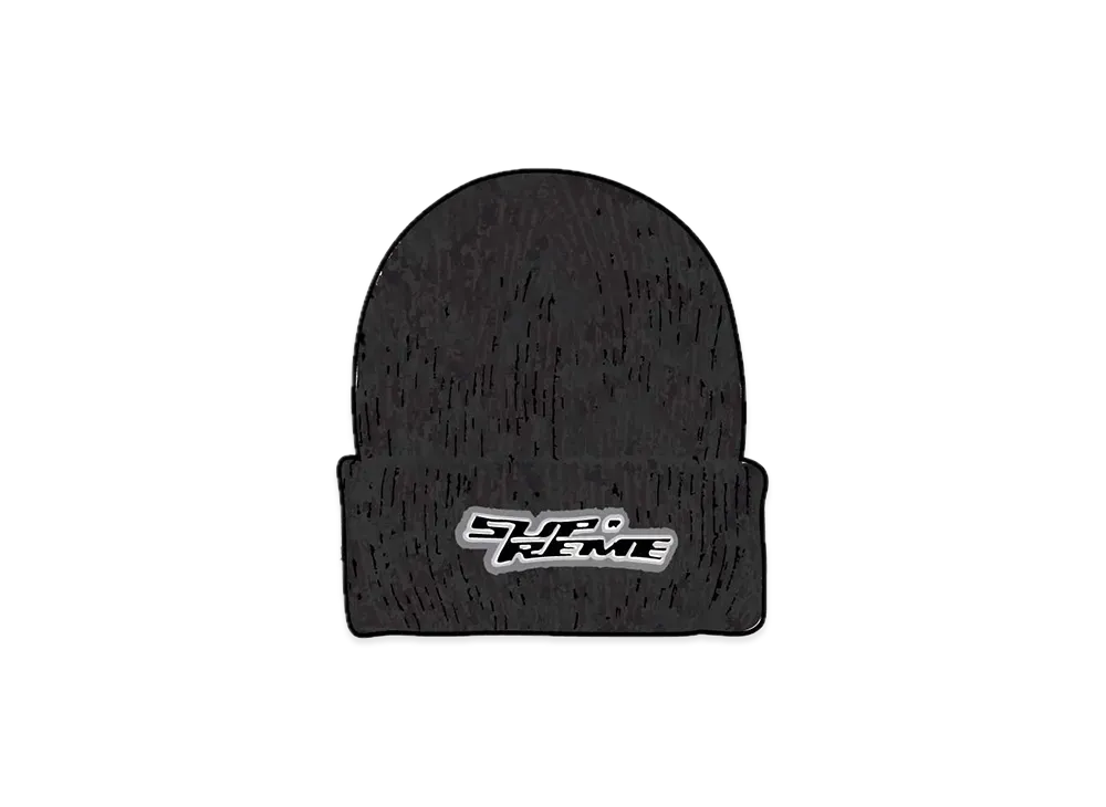 Supreme Raised Logo Patch Beanie "Black"