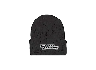 Supreme Raised Logo Patch Beanie "Black"