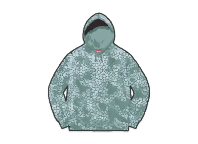 Supreme Bleached Leopard Hooded Sweatshirt "Dusty Teal"