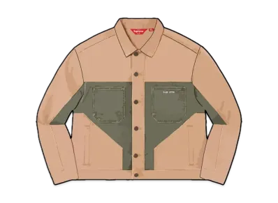 Supreme 2-Tone Paneled Denim Jacket "Brown"