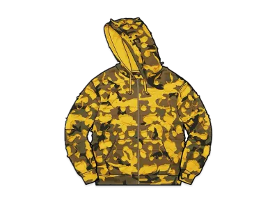 Supreme / Griffin Zip Up Hooded Sweatshirt "Yellow Camo"