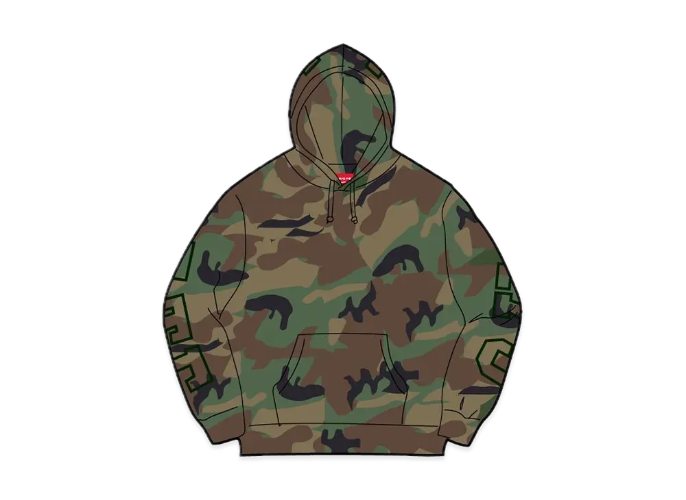 Supreme State Hooded Sweatshirt "Woodland Camo"