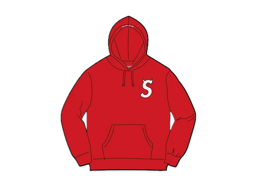 Supreme S Logo Hooded Sweatshirt "Red" (22FW)