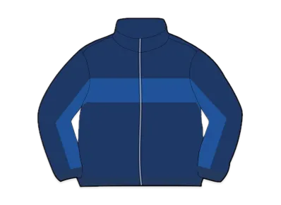 Supreme 2-Tone Ribbed Zip Up Sweater "Blue"