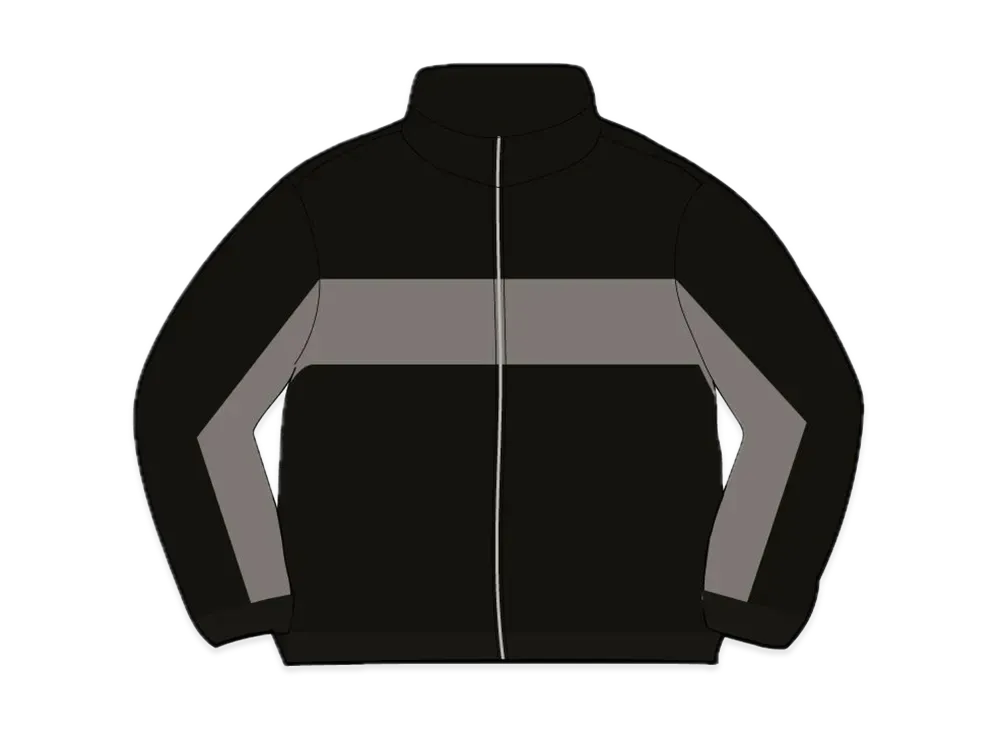 Supreme 2-Tone Ribbed Zip Up Sweater "Black"