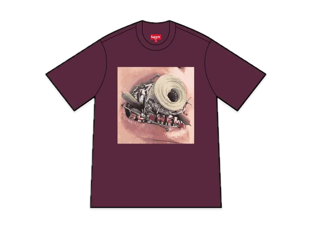 Supreme Braces Tee "Eggplant"