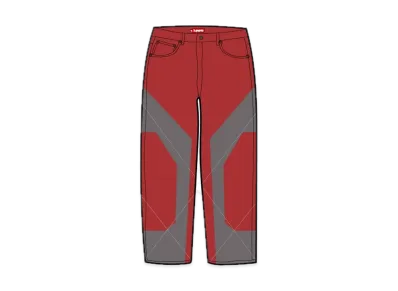 Supreme 2-Tone Paneled Jean "Red"