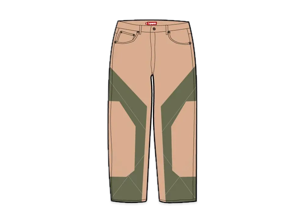 Supreme 2-Tone Paneled Jean "Brown"