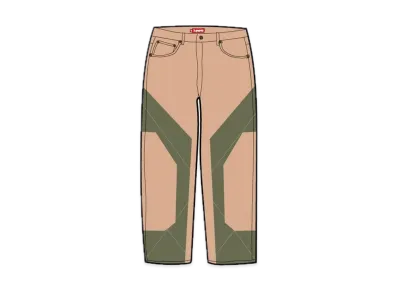 Supreme 2-Tone Paneled Jean "Brown"