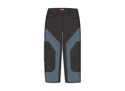 Supreme 2-Tone Paneled Jean "Black"