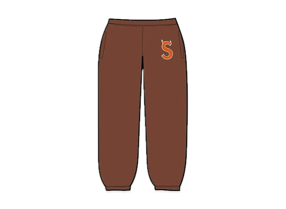 Supreme S Logo Sweatpant "Brown" (22FW)